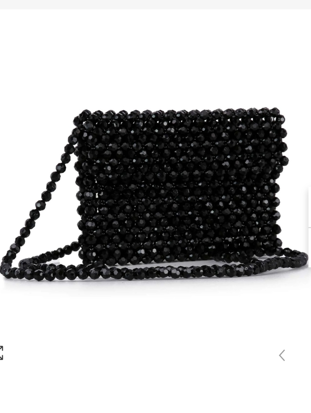 Brilliant Beaded Evening Bag handmade Sparkling beads embellish Shoulder Strap